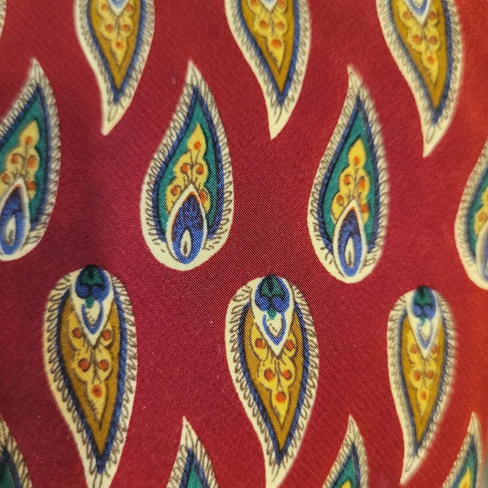 CHAPS Ralph Lauren Paisley Silk Necktie ~ USA ~ Retro Preppy Y2K Unisex ~ GUC